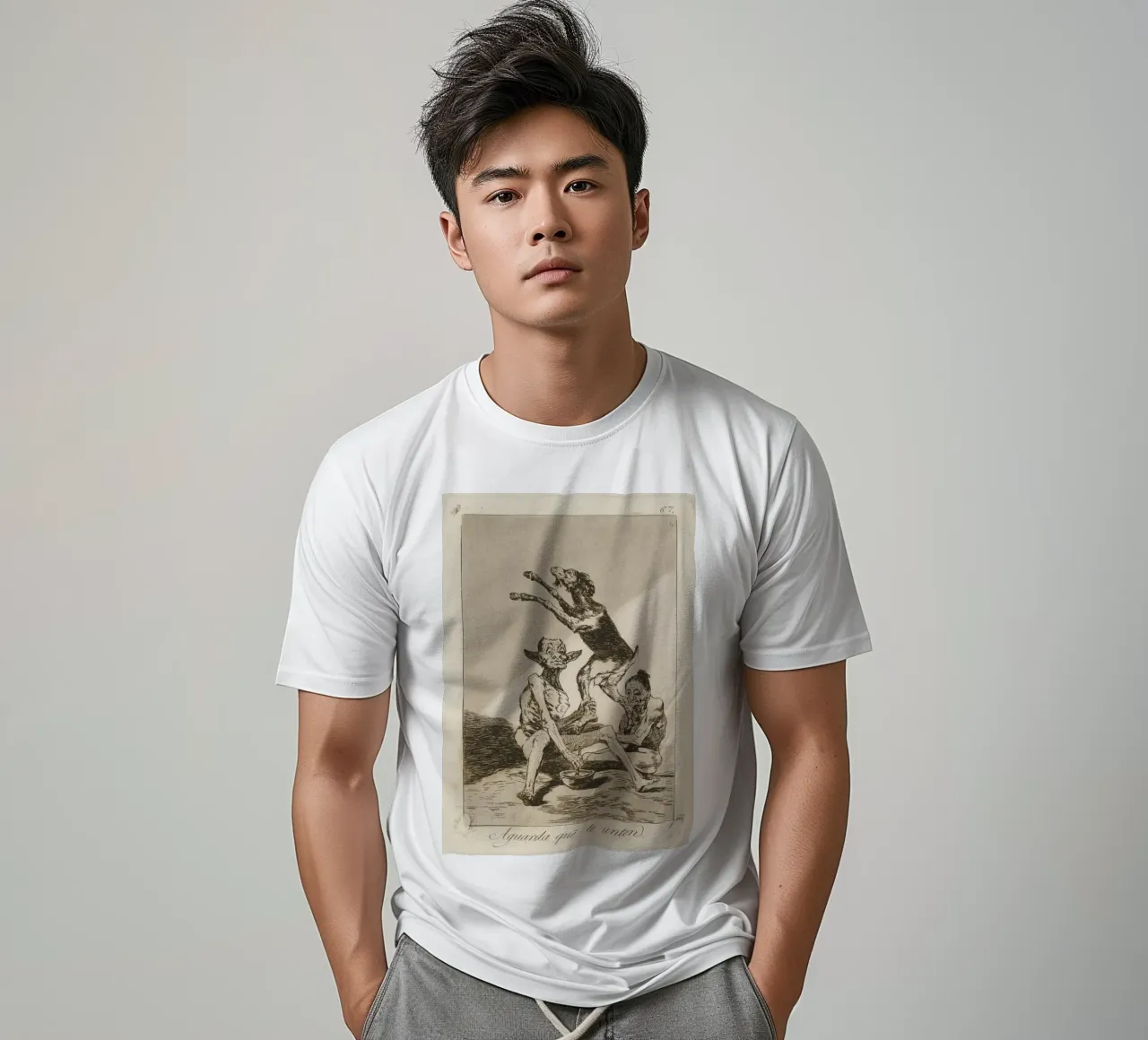 Goya - "Aspettare di essere imbrattati" - Caprichos Dark Art t-shirt da ClubArt