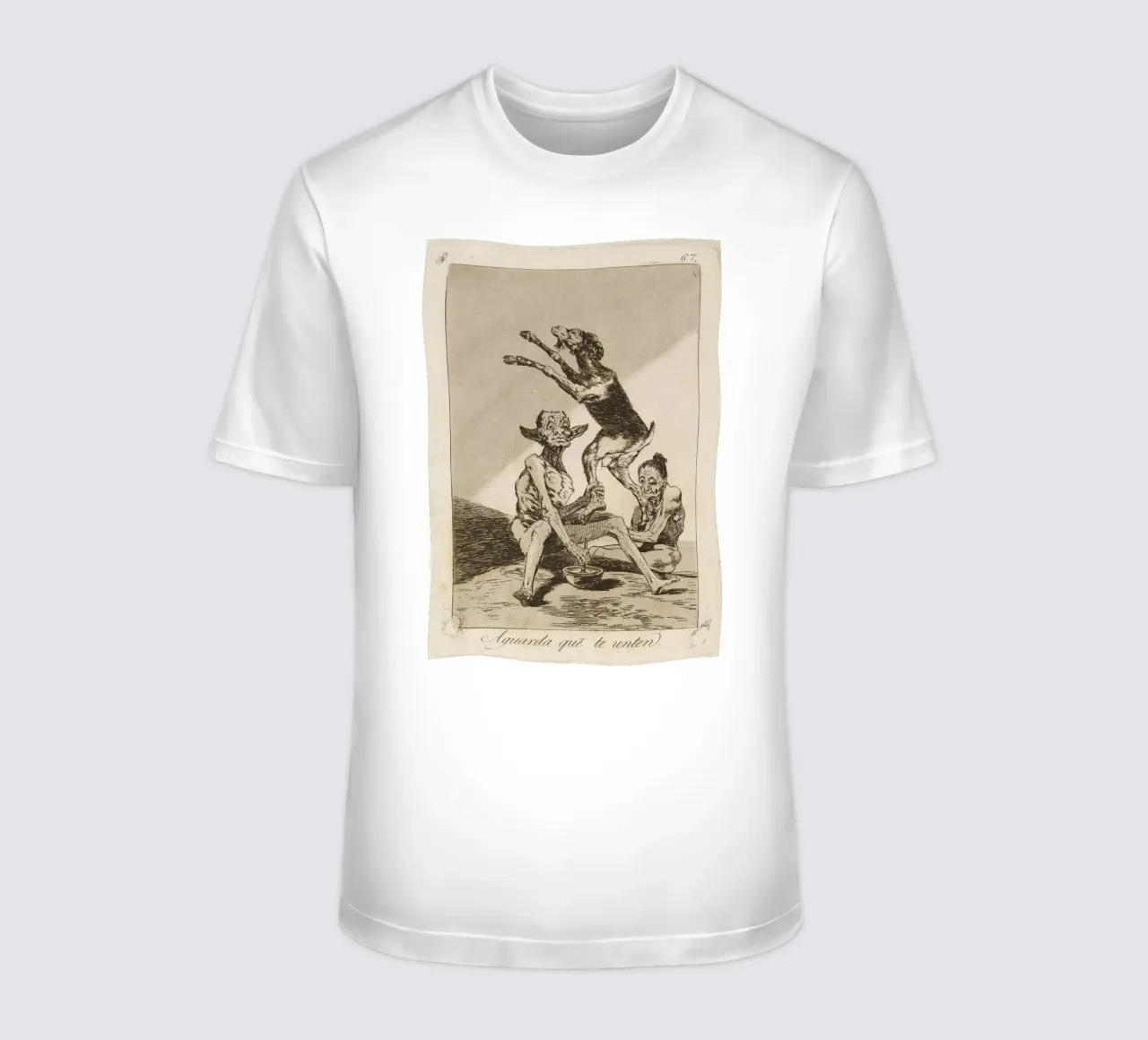 Goya - "Aspettare di essere imbrattati" - Caprichos Dark Art t-shirt da ClubArt