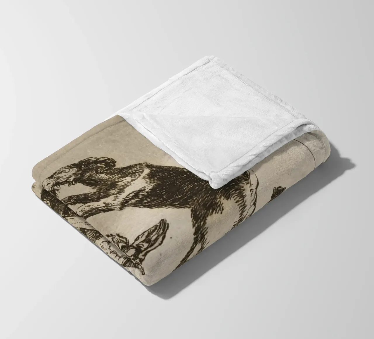 Goya - "Aspettare di essere imbrattati" - Caprichos Dark Art coperta in pile da ClubArt
