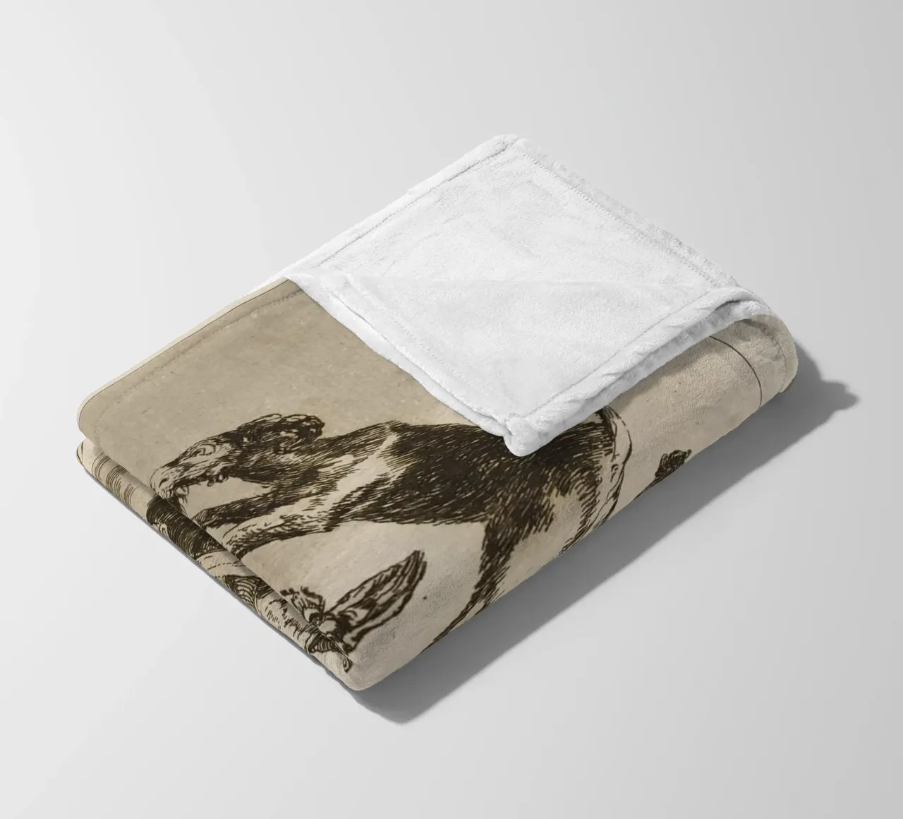 Goya - "Aspettare di essere imbrattati" - Caprichos Dark Art coperta in pile da ClubArt