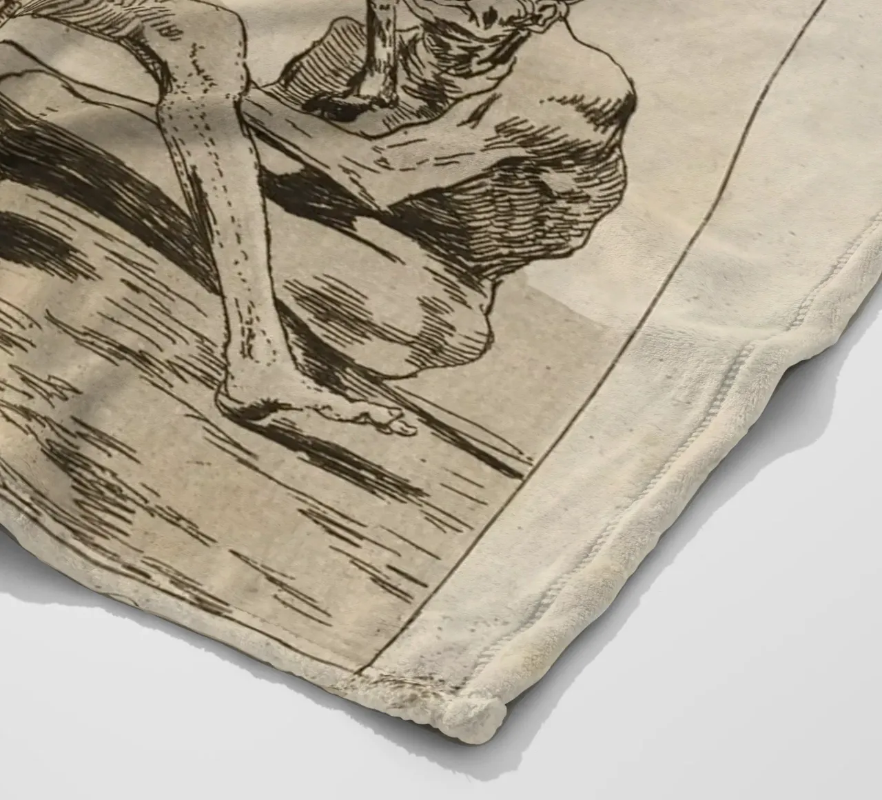 Goya - "Aspettare di essere imbrattati" - Caprichos Dark Art coperta in pile da ClubArt
