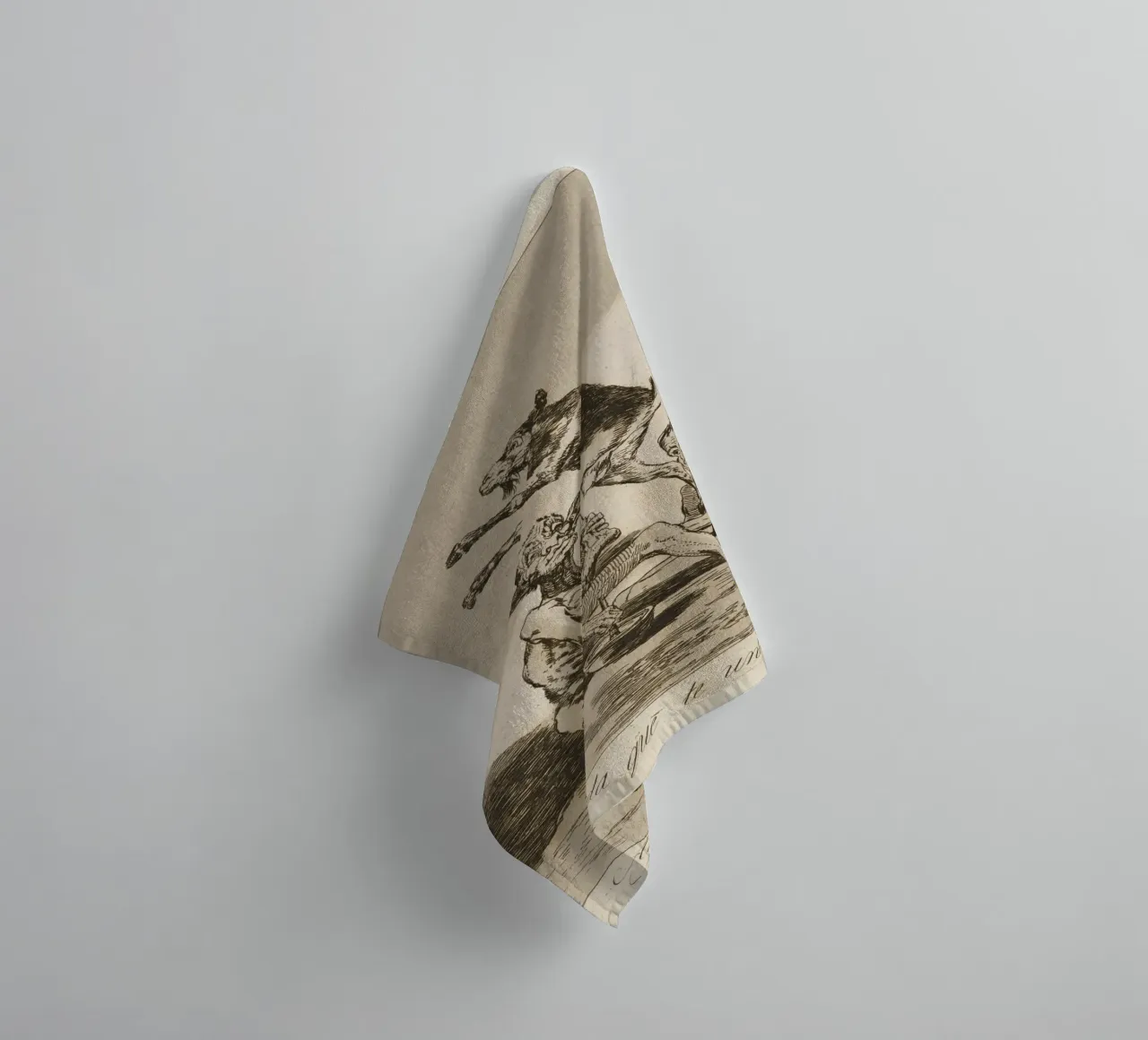 Goya - "Aspettare di essere imbrattati" - Caprichos Dark Art asciugamano da bagno da ClubArt