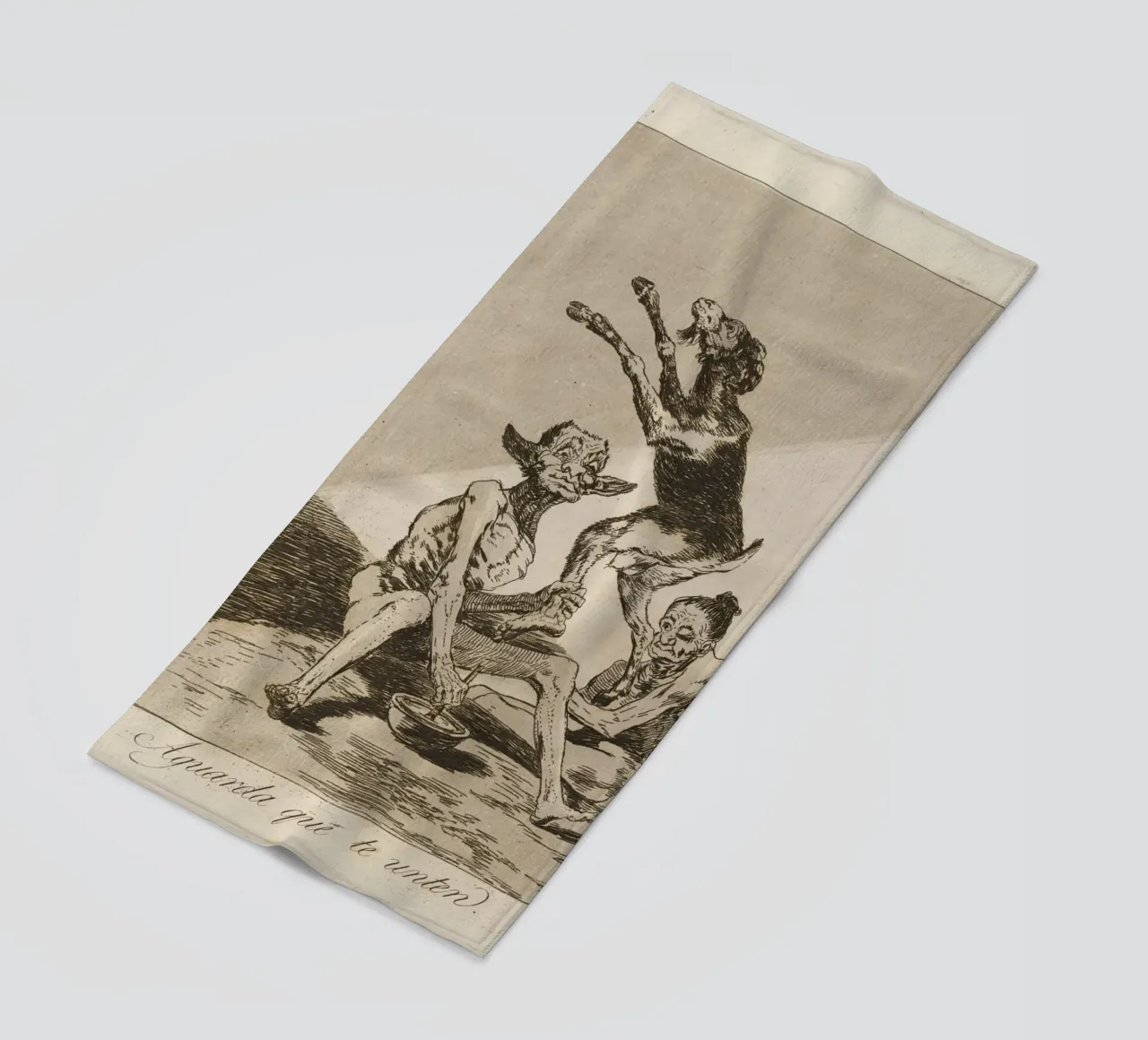Goya - "Aspettare di essere imbrattati" - Caprichos Dark Art telo mare da ClubArt