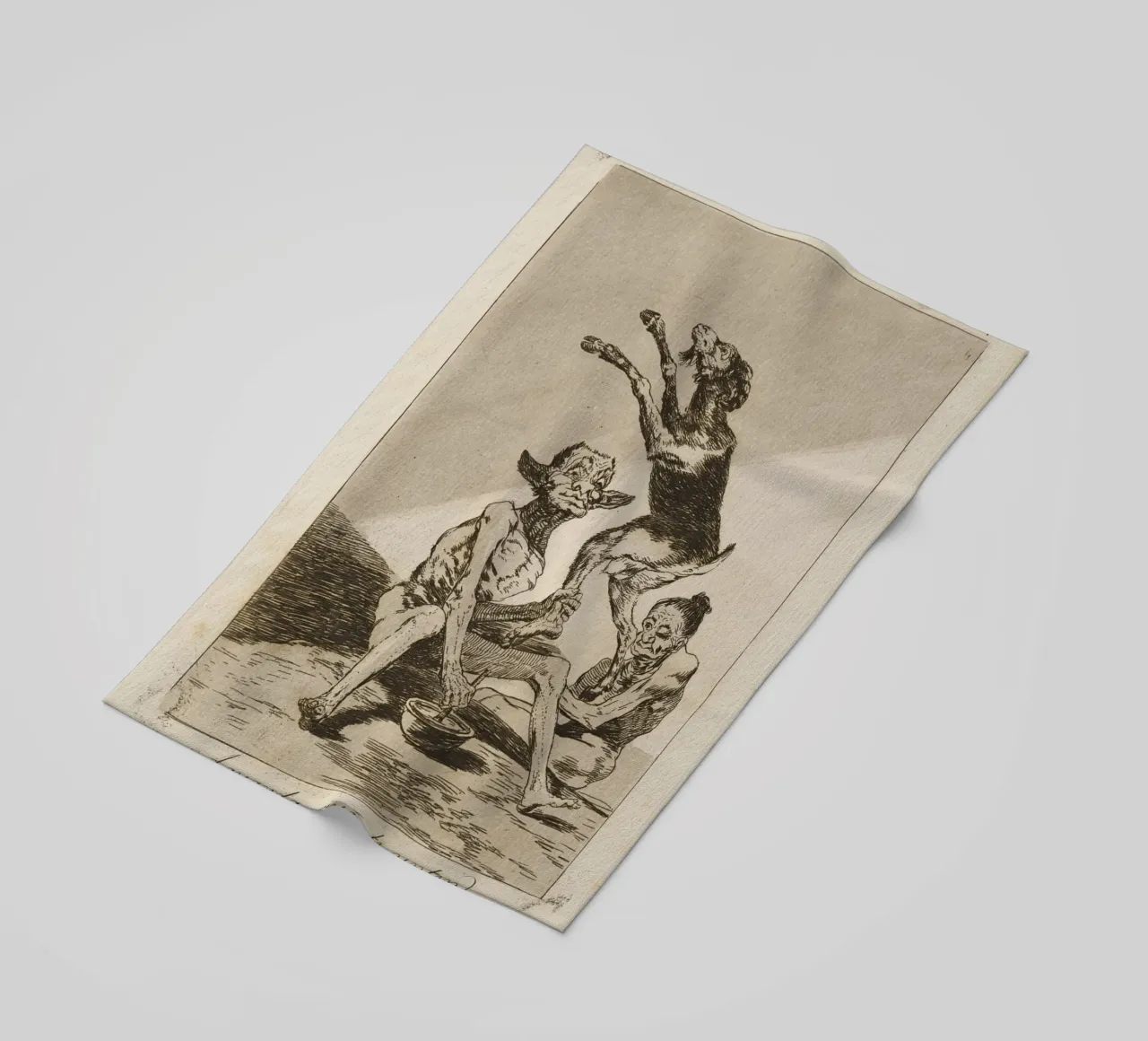 Goya - "Aspettare di essere imbrattati" - Caprichos Dark Art telo mare da ClubArt