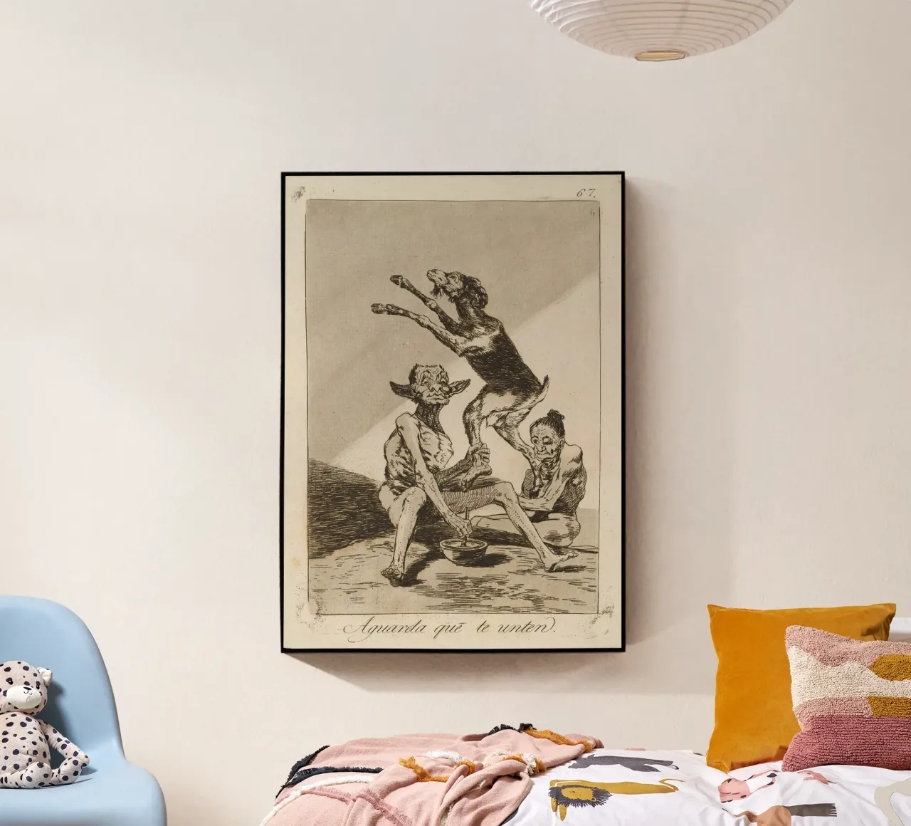 Goya - "Aspettare di essere imbrattati" - Caprichos Dark Art plexiglass da ClubArt