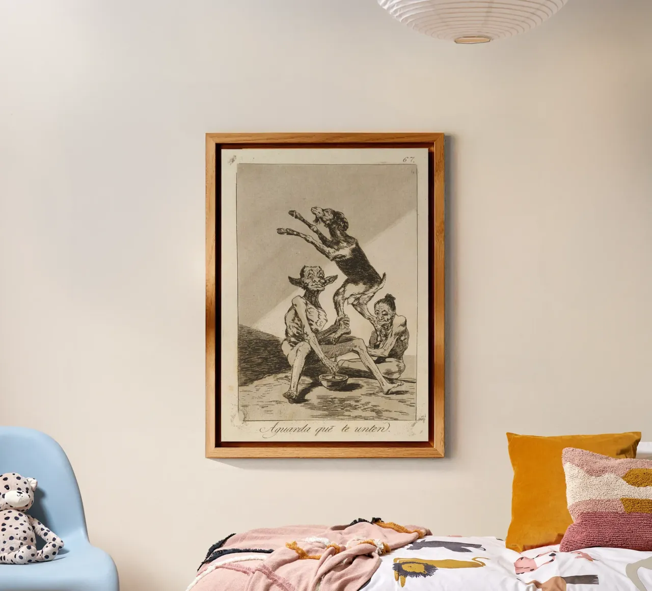 Goya - "Aspettare di essere imbrattati" - Caprichos Dark Art alluminio dibond da ClubArt