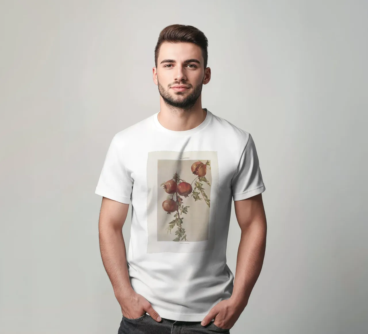 Roberto Franzoni - Vintage Pomegranate Botanical Print t-shirt by ClubArt