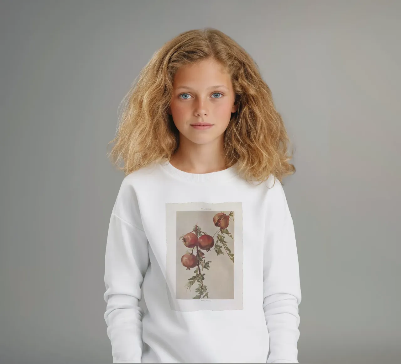 Roberto Franzoni - Vintage Pomegranate Botanical Print felpa bambino da ClubArt