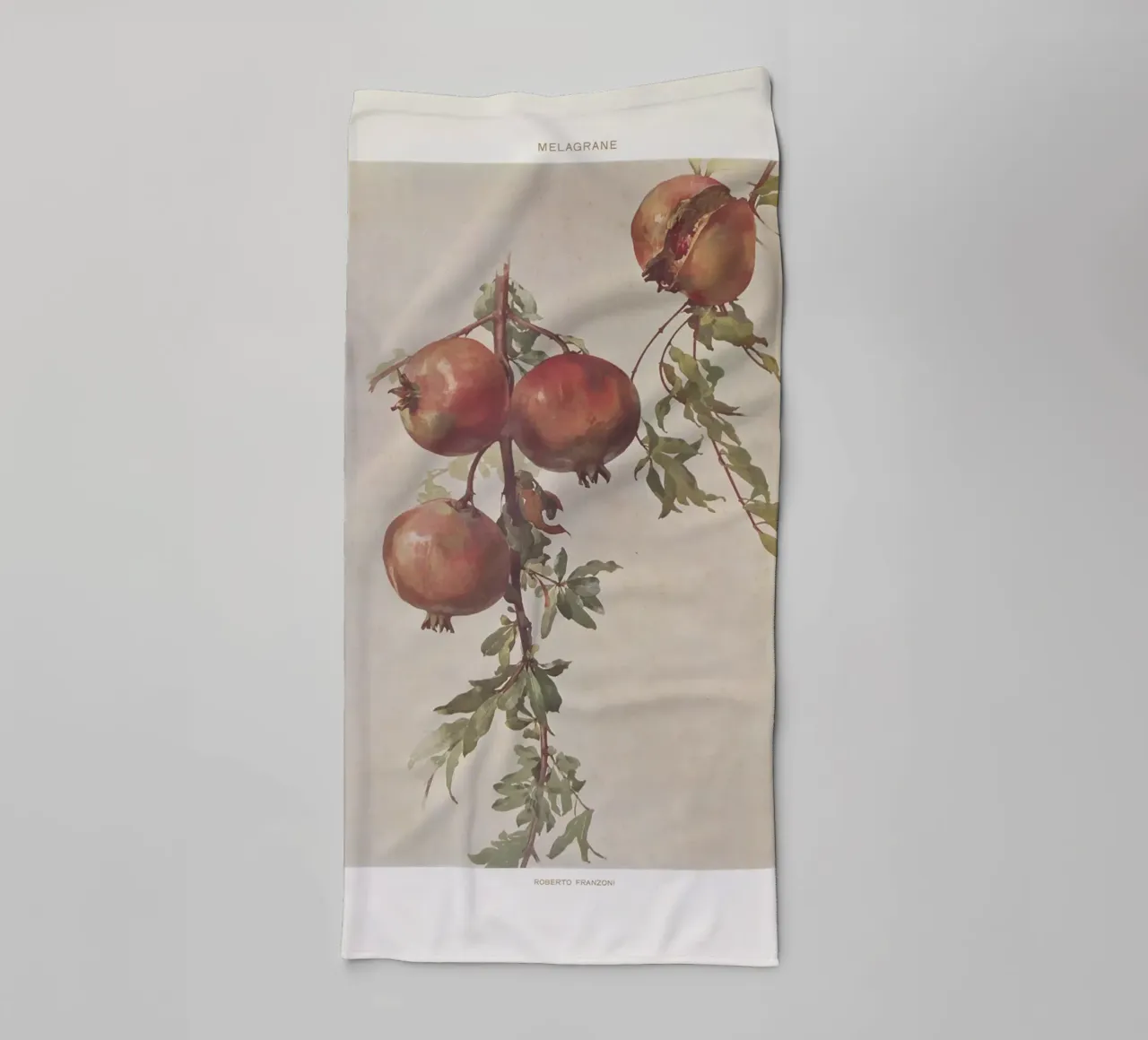 Roberto Franzoni - Vintage Pomegranate Botanical Print asciugamano da bagno da ClubArt