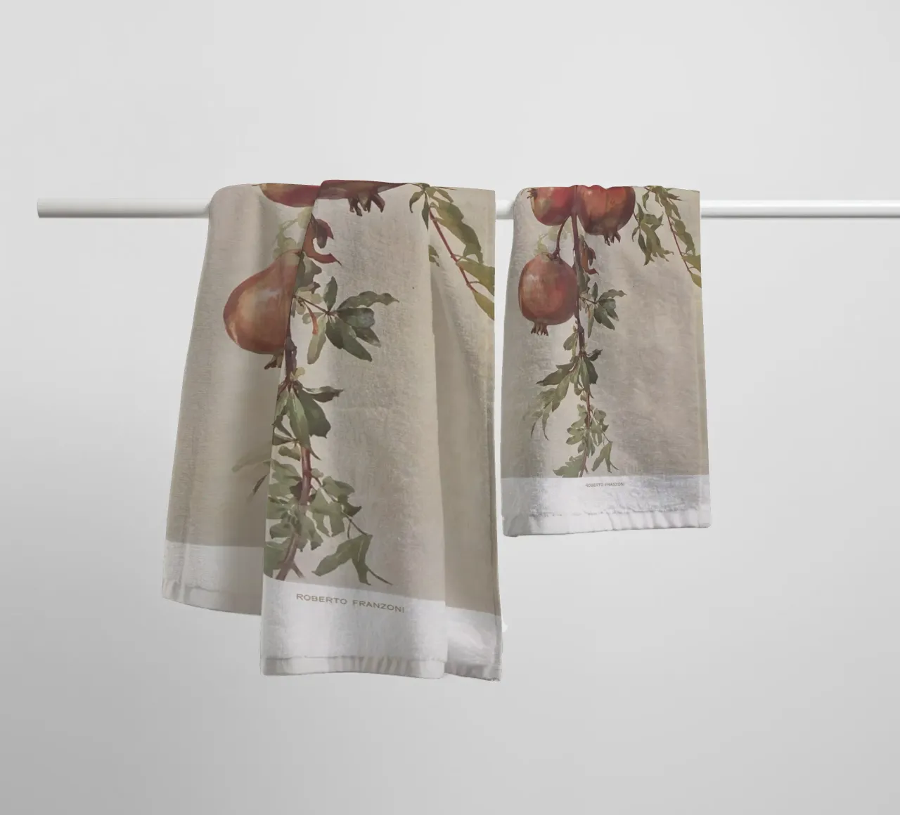 Roberto Franzoni - Vintage Pomegranate Botanical Print asciugamano da bagno da ClubArt