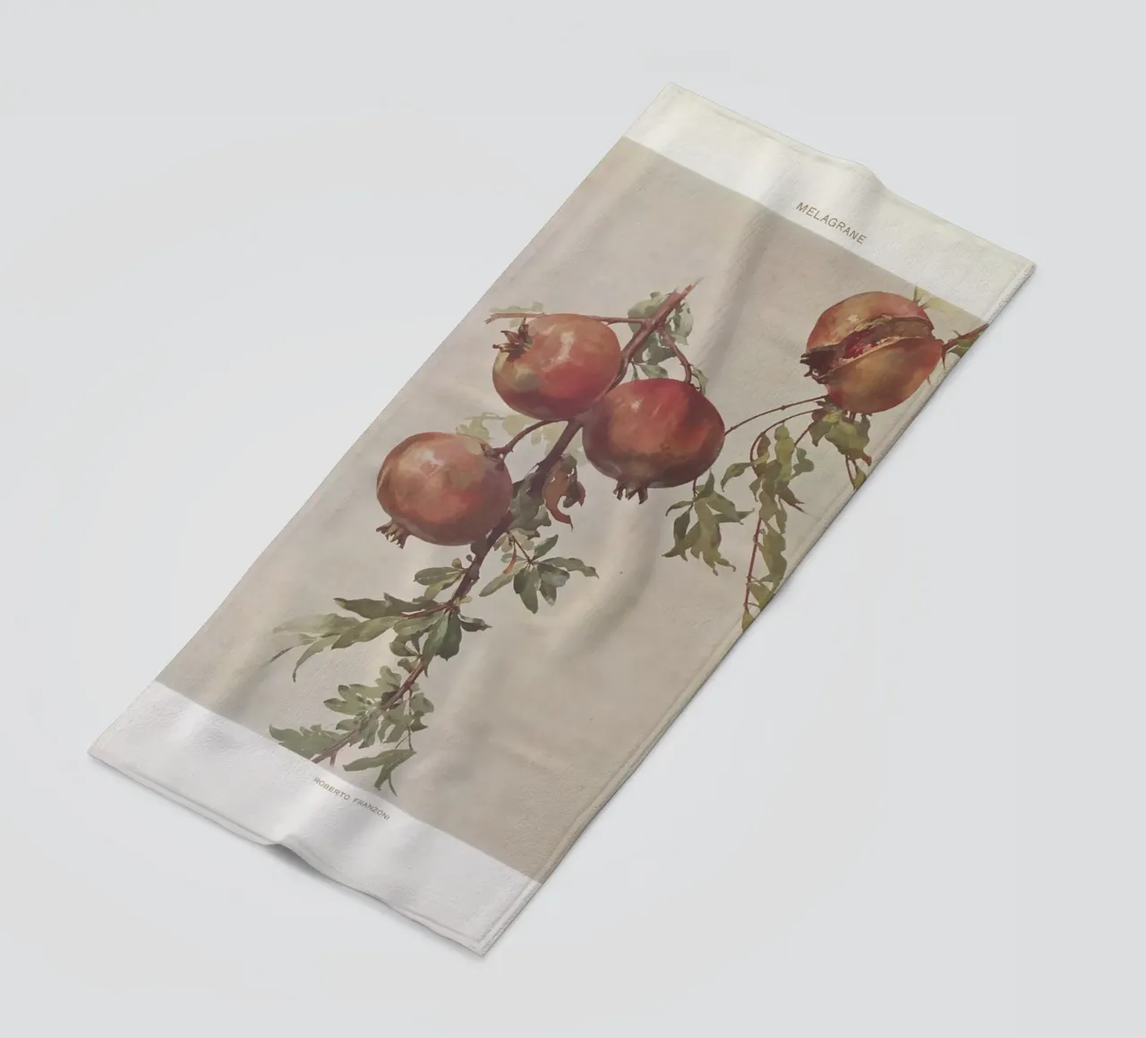 Roberto Franzoni - Vintage Pomegranate Botanical Print telo mare da ClubArt