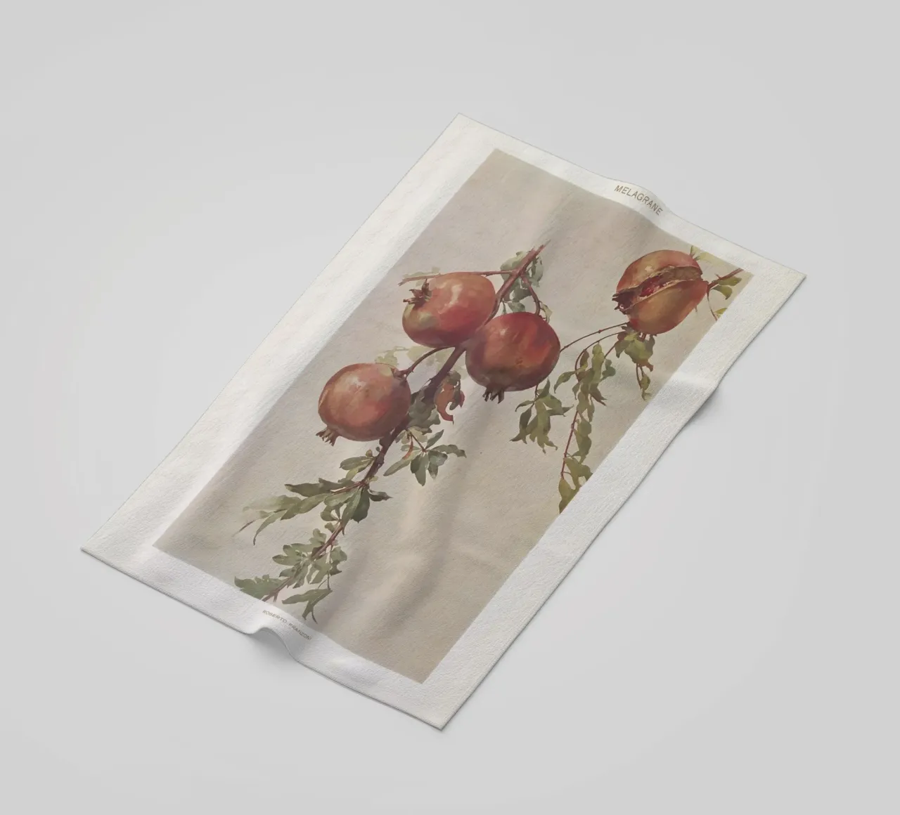 Roberto Franzoni - Vintage Pomegranate Botanical Print telo mare da ClubArt
