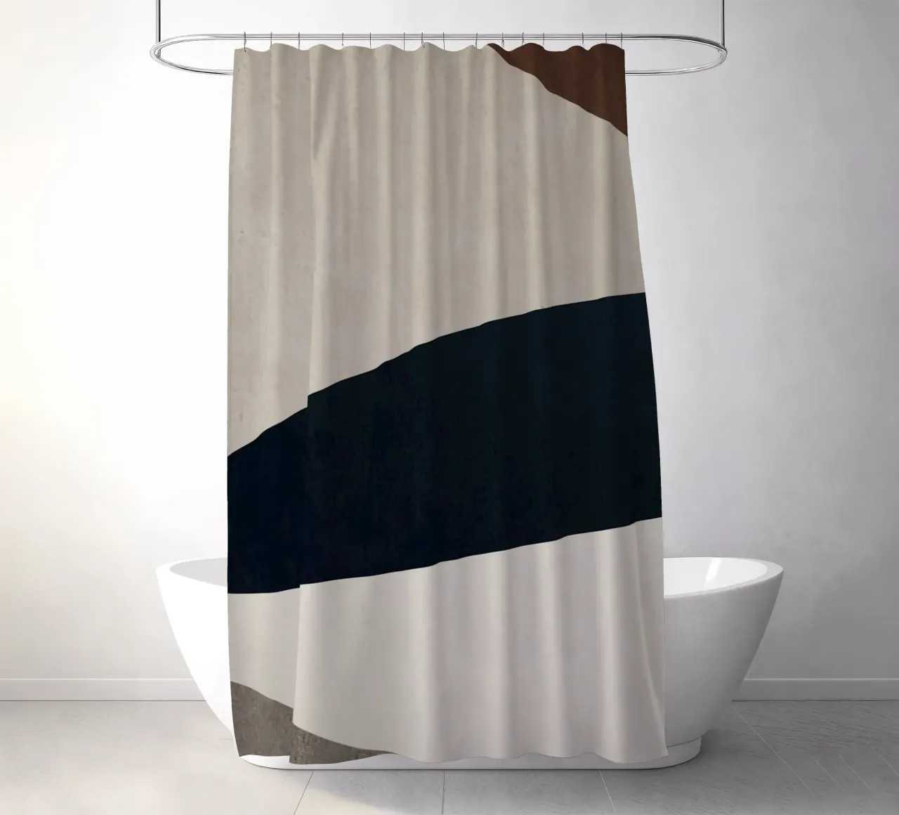 geometric art shades of gray shower curtain by vintageshop