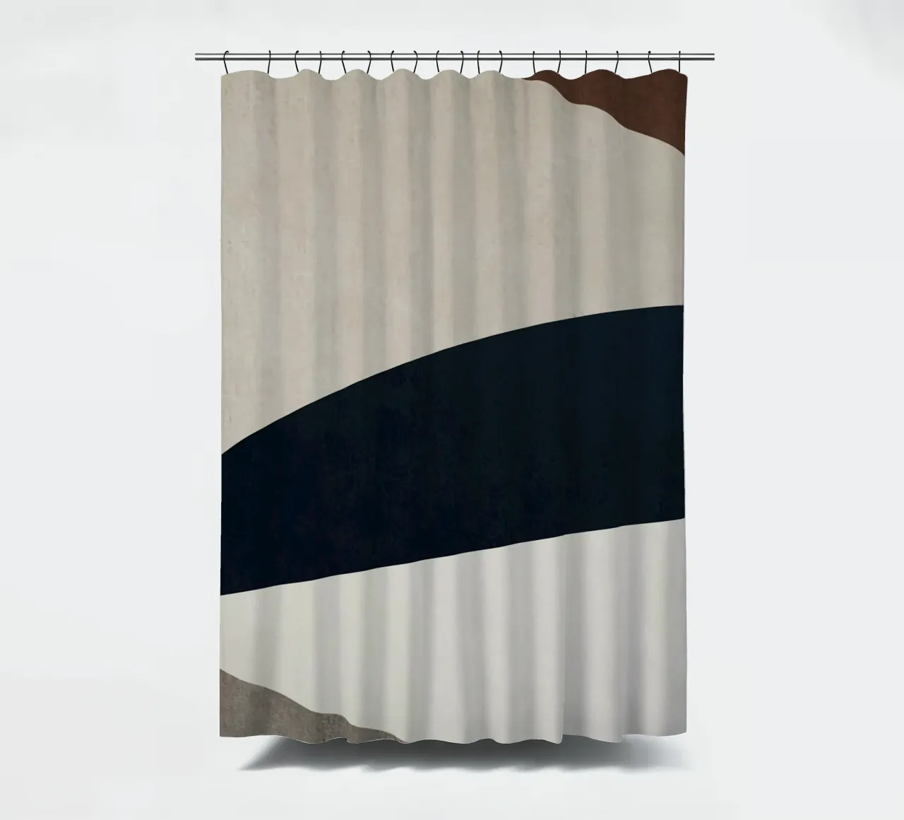 geometric art shades of gray shower curtain by vintageshop