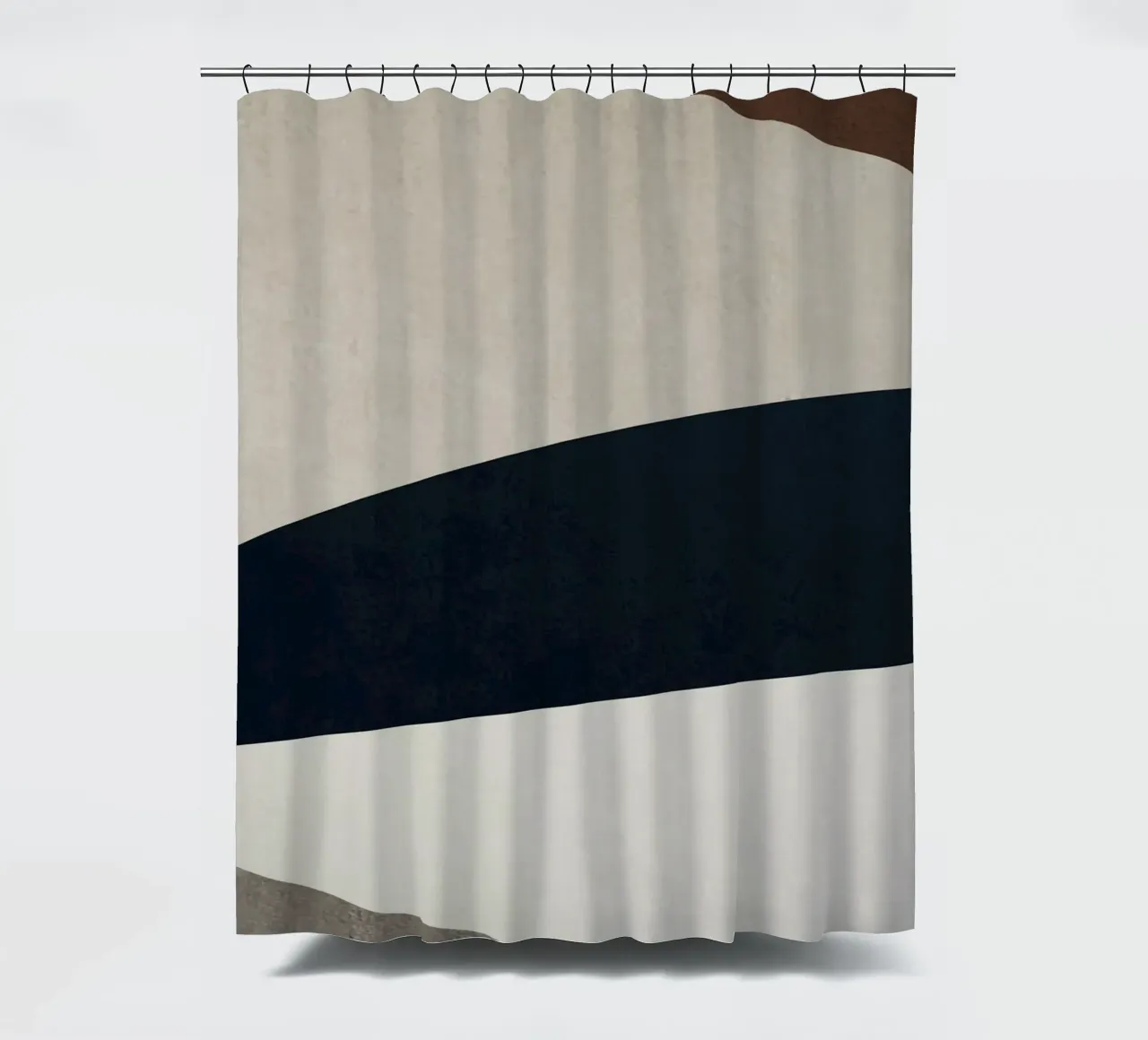 geometric art shades of gray shower curtain by vintageshop