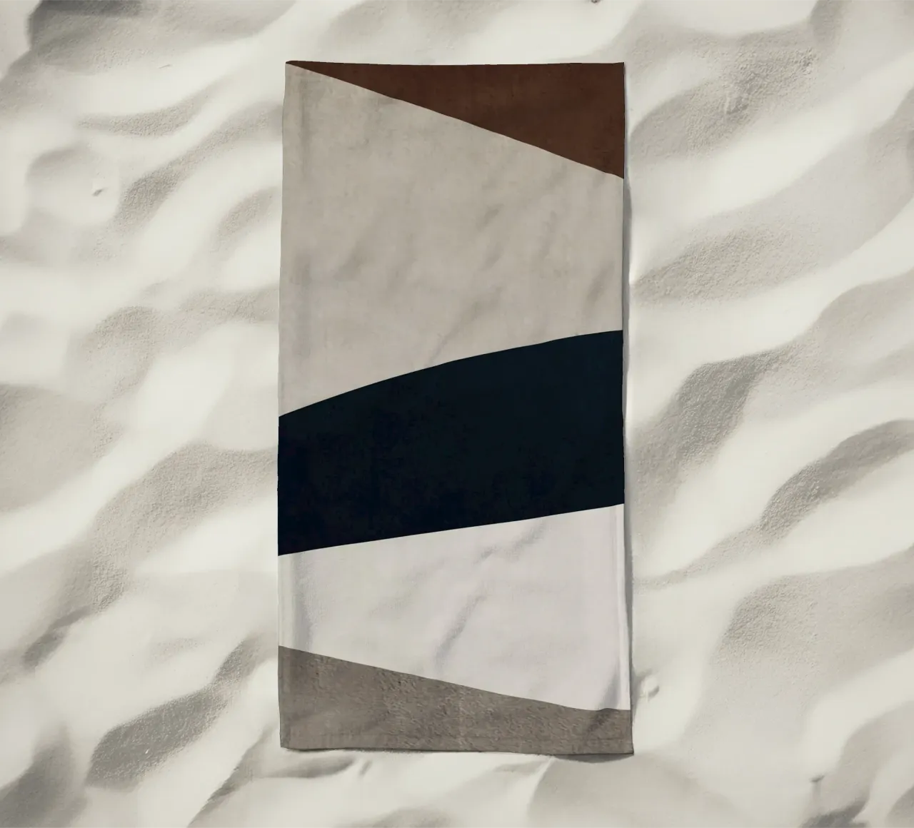 geometric art shades of gray beach towel by vintageshop