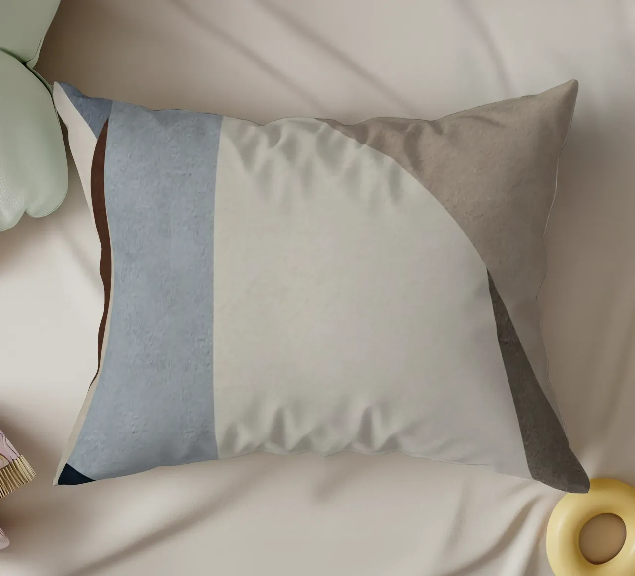 geometric art gray shapes cuscino da vintageshop