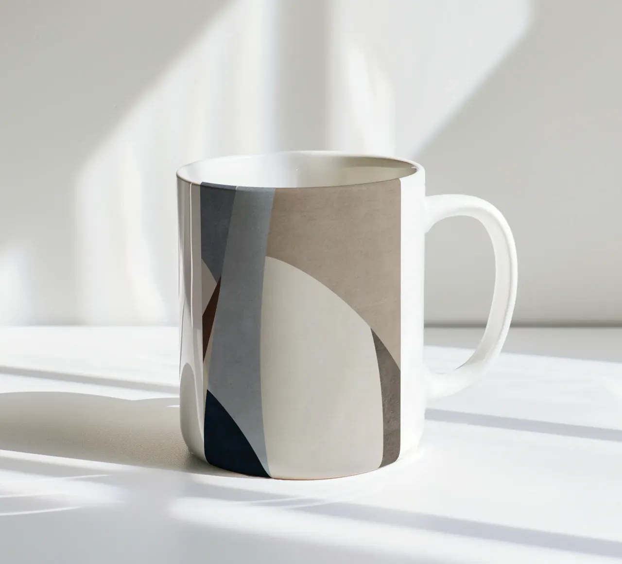 geometric art gray shapes tazza in ceramica da vintageshop