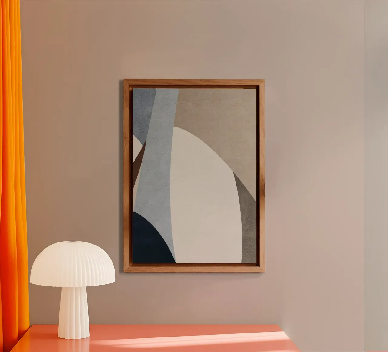 geometric art gray shapes alluminio dibond da vintageshop