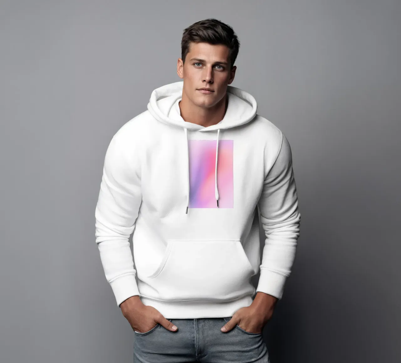 Aura-Druck, Energie-Poster, Wandkunst mit Farbverlauf, Ombre-Druck, Hoodie von Dreamscape