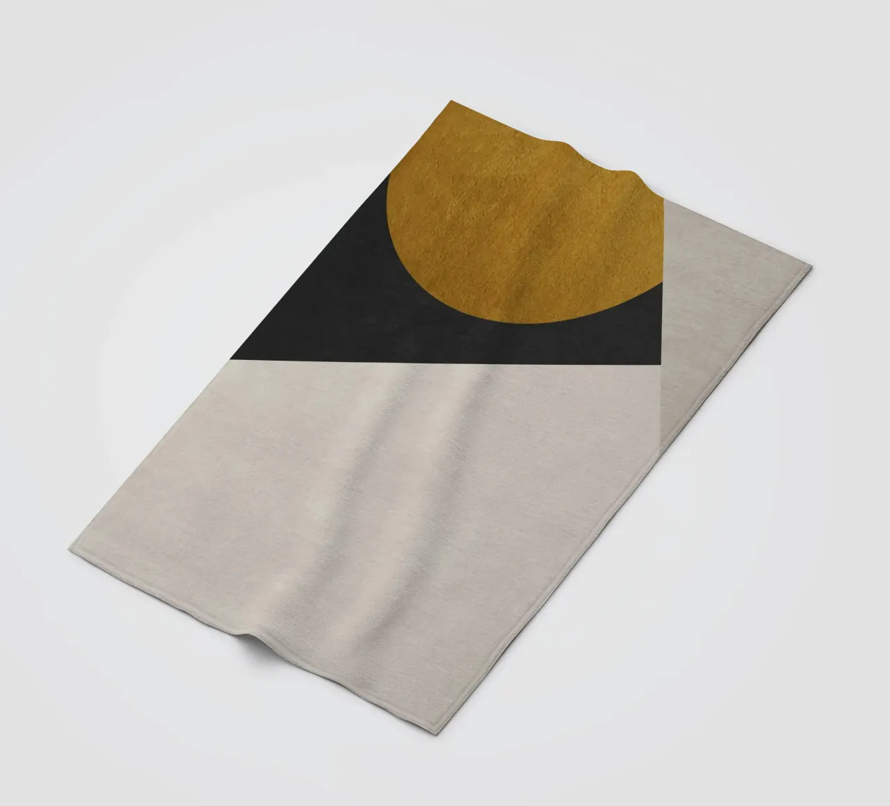 geometric art golden circle fleece blanket by vintageshop