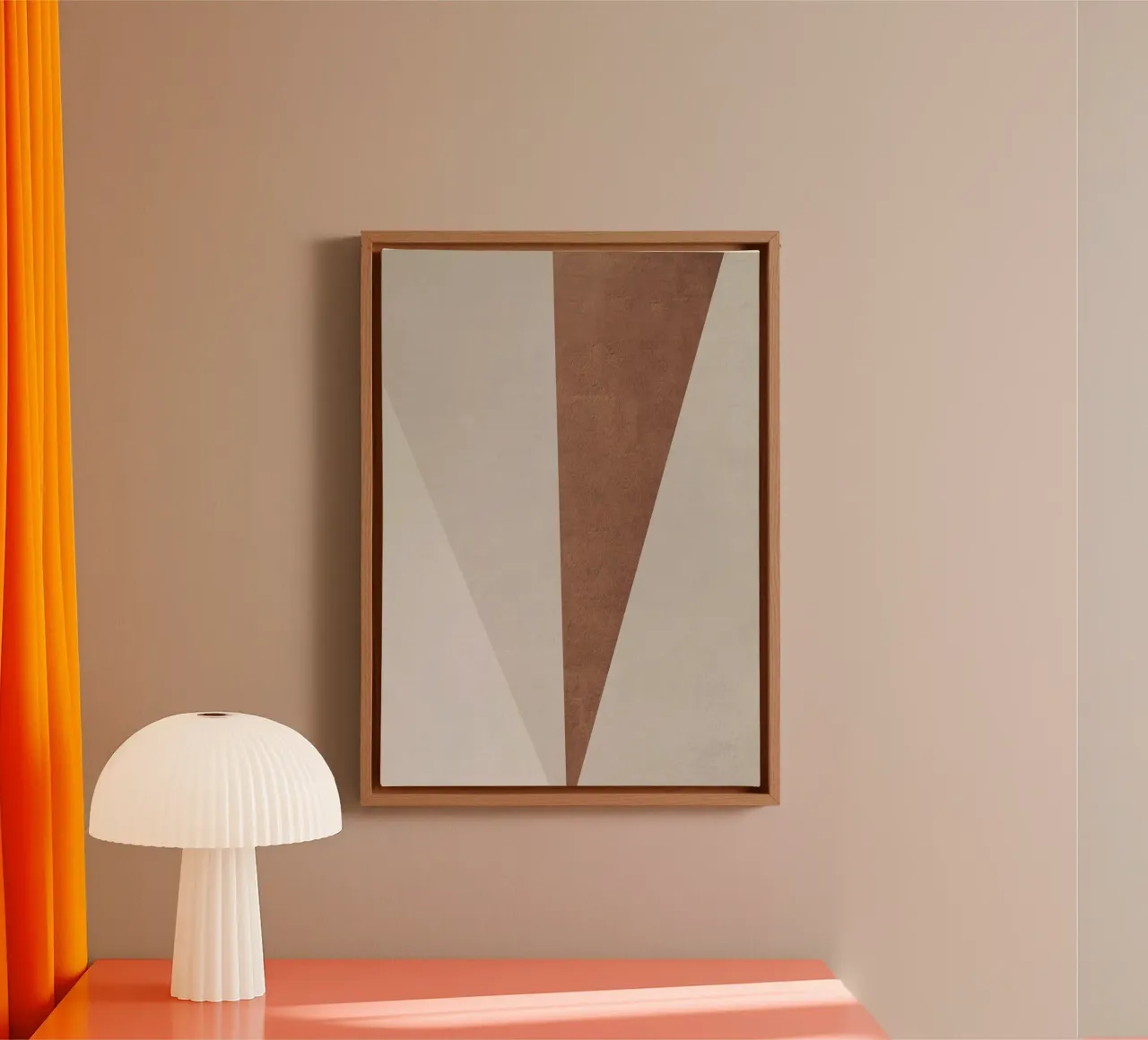 geometric art triangle tela da vintageshop
