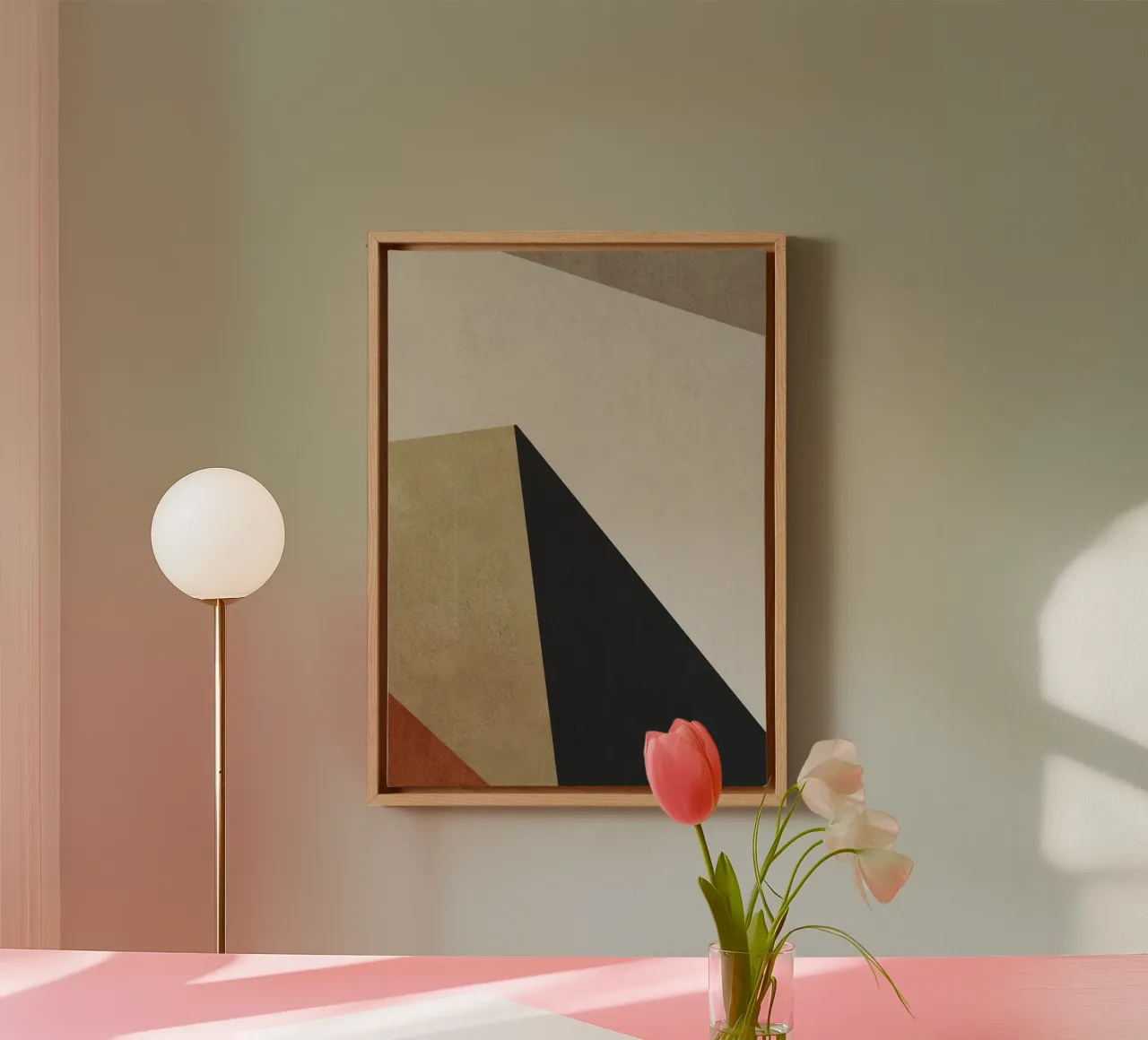 geometric art triangle 2 tela da vintageshop