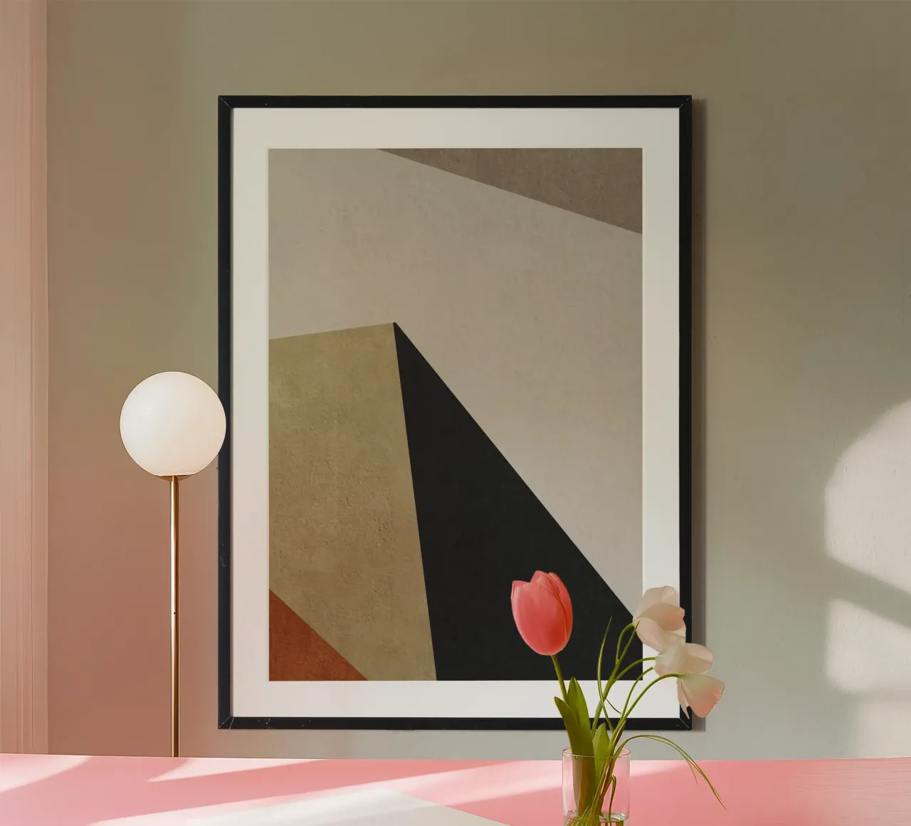 geometric art triangle 2 poster da vintageshop