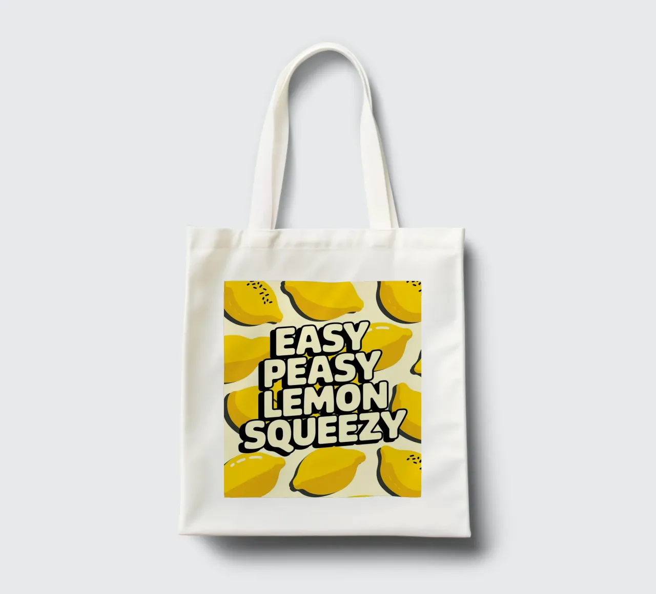 Easy peasy Zitrone quietschvergnügt lustiger Spruch Jutebeutel von RB-Quotes
