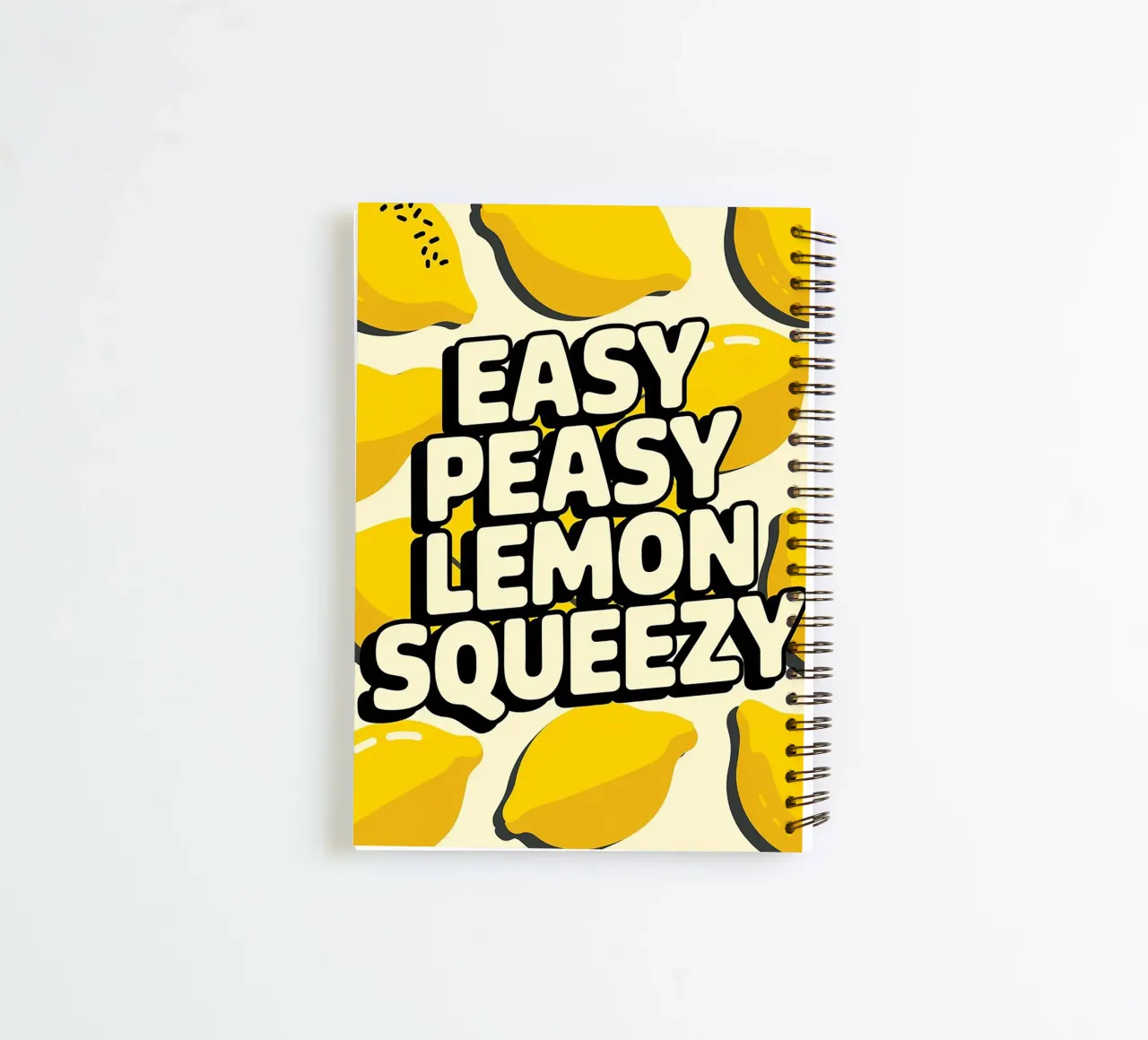 Easy peasy Zitrone quietschvergnügt lustiger Spruch Ringbuch von RB-Quotes