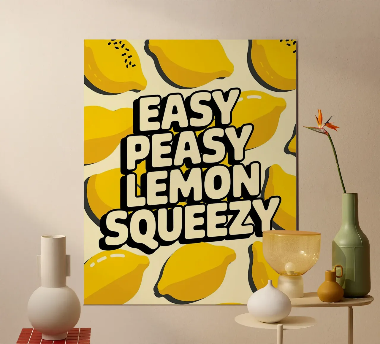 Easy peasy Zitrone quietschvergnügt lustiger Spruch Hahnemühle von RB-Quotes