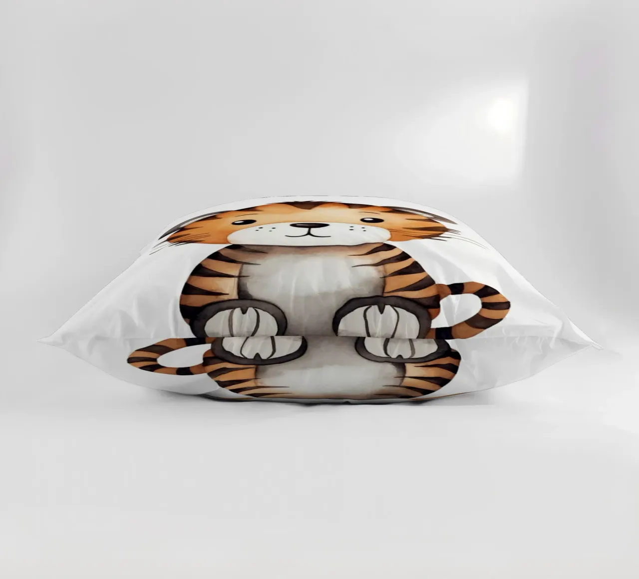 Stampa d'arte ad acquerello di una simpatica tigre - Cameretta per bambini e ragazzi D cuscino da ClubArt