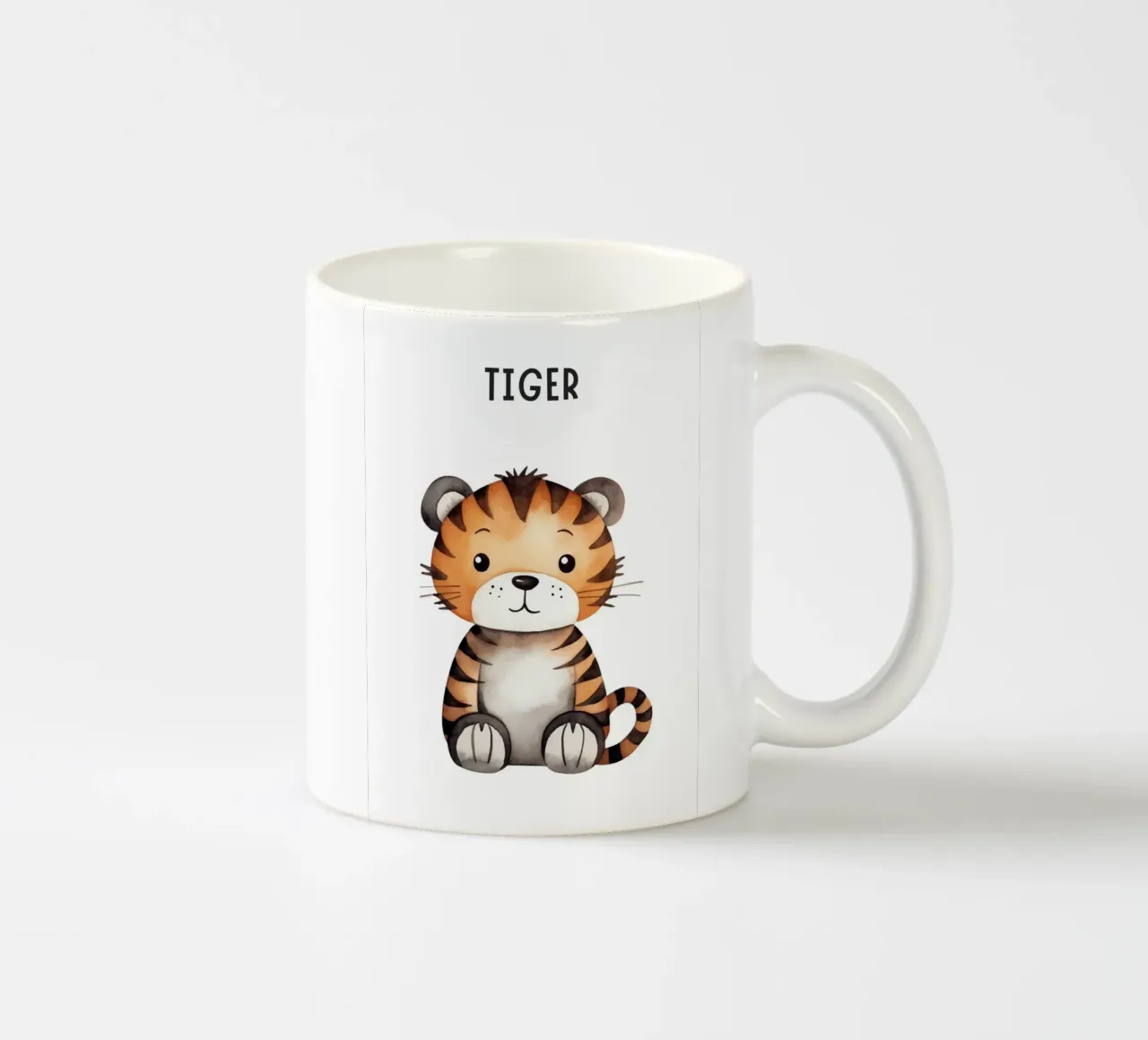 Stampa d'arte ad acquerello di una simpatica tigre - Cameretta per bambini e ragazzi D tazza in ceramica da ClubArt