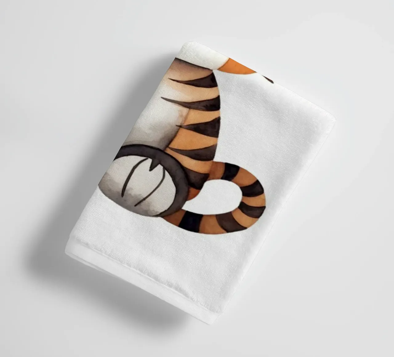 Stampa d'arte ad acquerello di una simpatica tigre - Cameretta per bambini e ragazzi D asciugamano da bagno da ClubArt