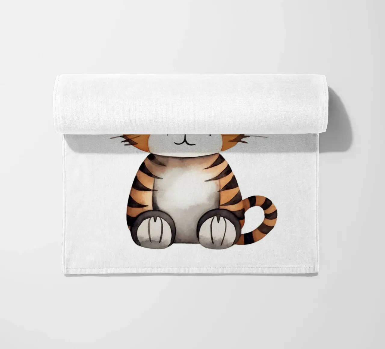 Stampa d'arte ad acquerello di una simpatica tigre - Cameretta per bambini e ragazzi D telo mare da ClubArt