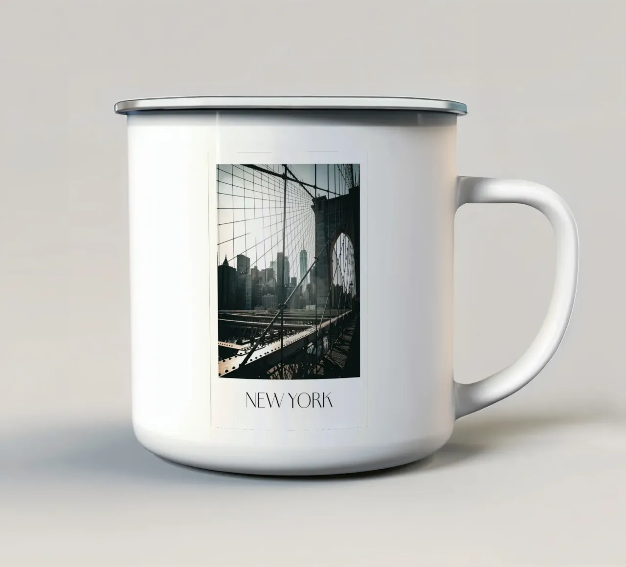 NEW YORK tazza in smalto da Flo Klein
