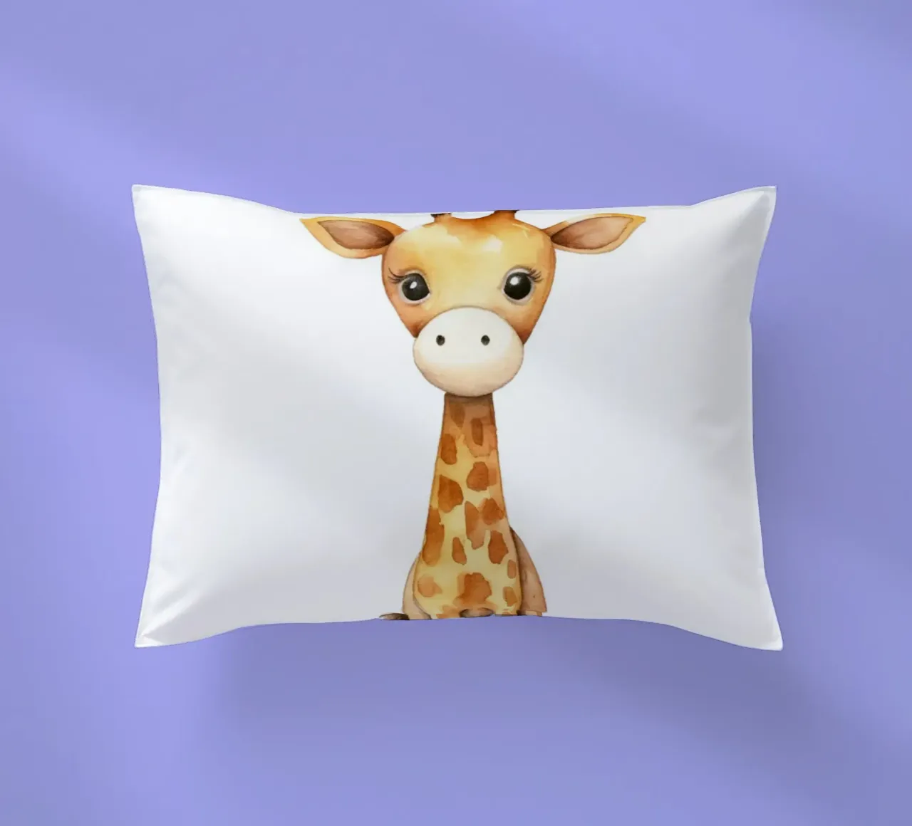 Stampa d'arte ad acquerello di una graziosa giraffa - Cameretta e stanza dei bambini cuscino da ClubArt