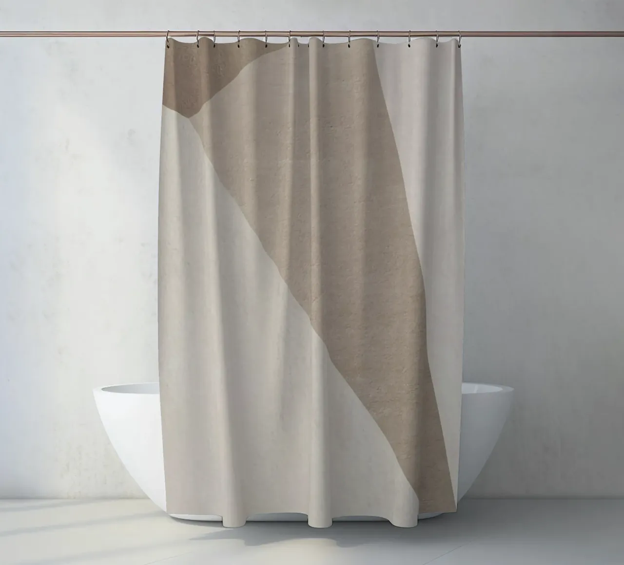 monochrome triangle geometric art tenda da doccia da vintageshop