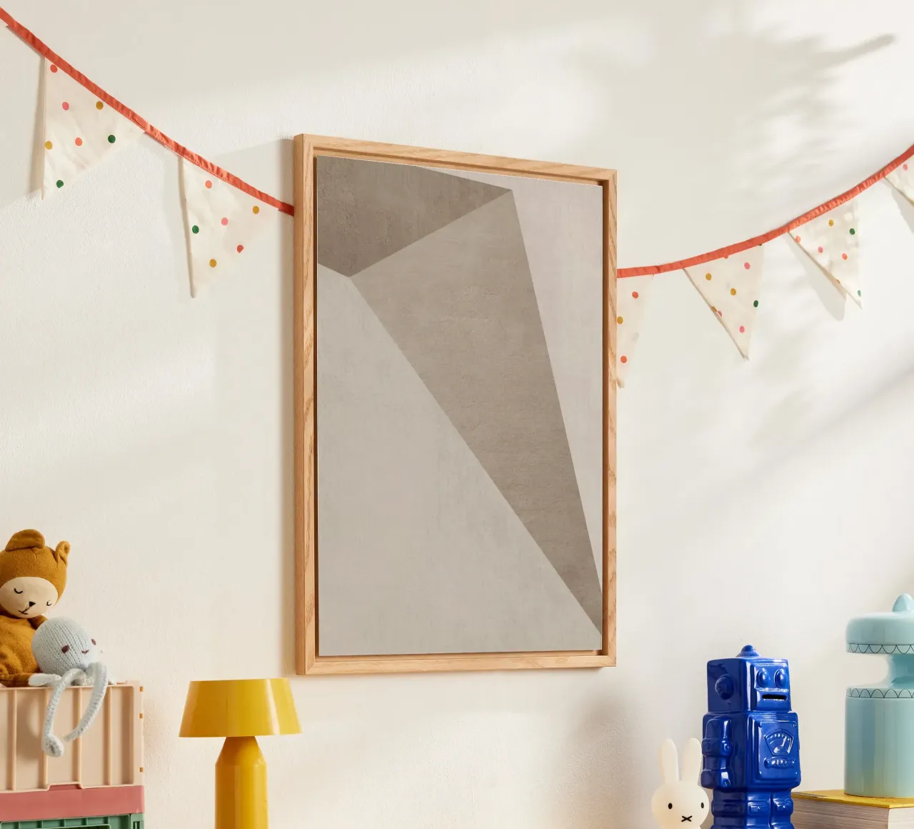 monochrome triangle geometric art plexiglass da vintageshop