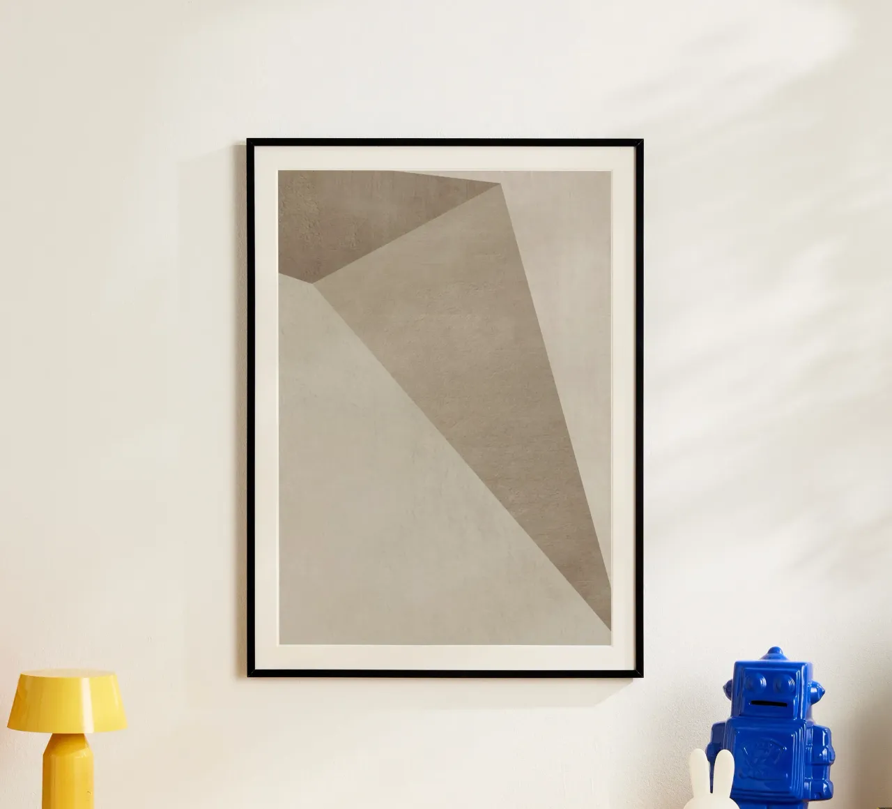 monochrome triangle geometric art carta hahnemühle da vintageshop