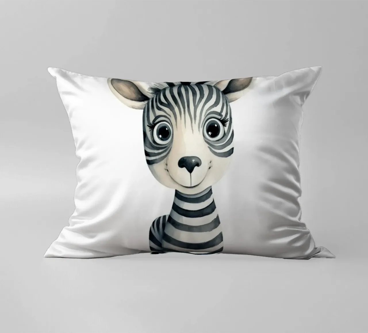Incantevole stampa acquerellata di una zebra per neonati - Cameretta per bambini e ragazzi D cuscino da ClubArt