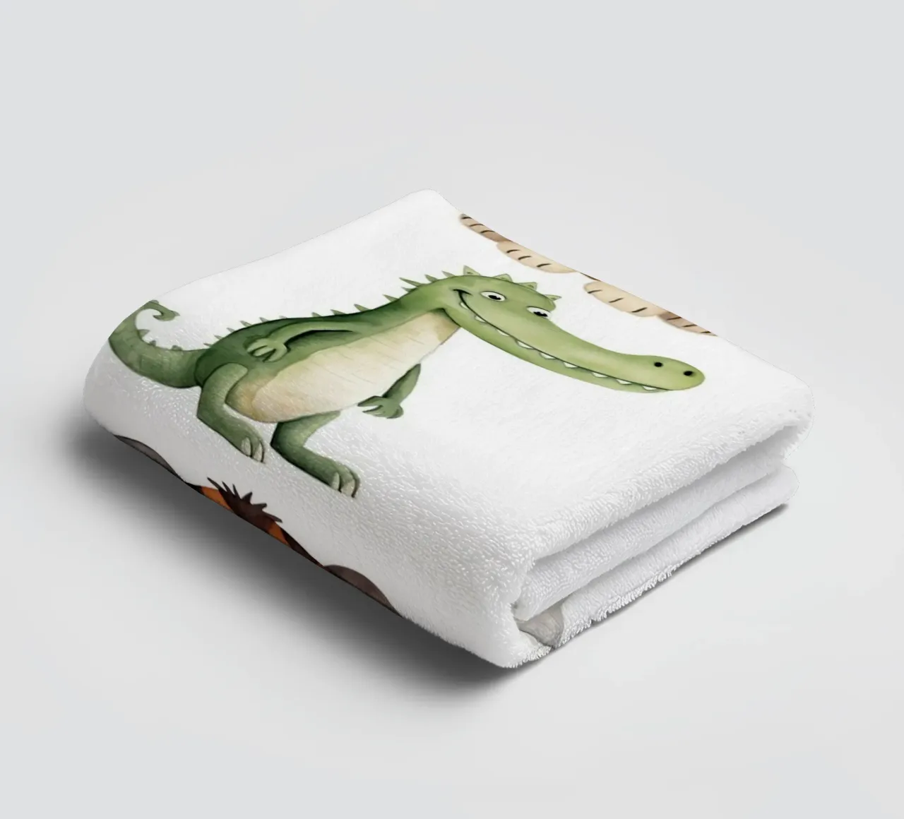 Safari Animals Watercolor Art Print - Nursery & Kids Room De towel by ClubArt