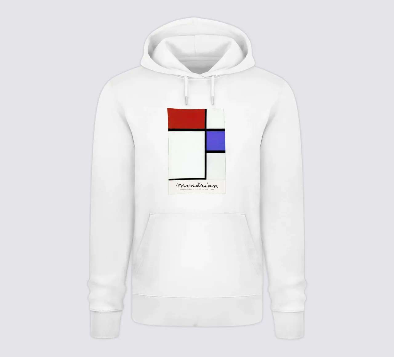 Mondrian – Signed Composition 4 felpa con cappuccio da Vintage by JUNIQE