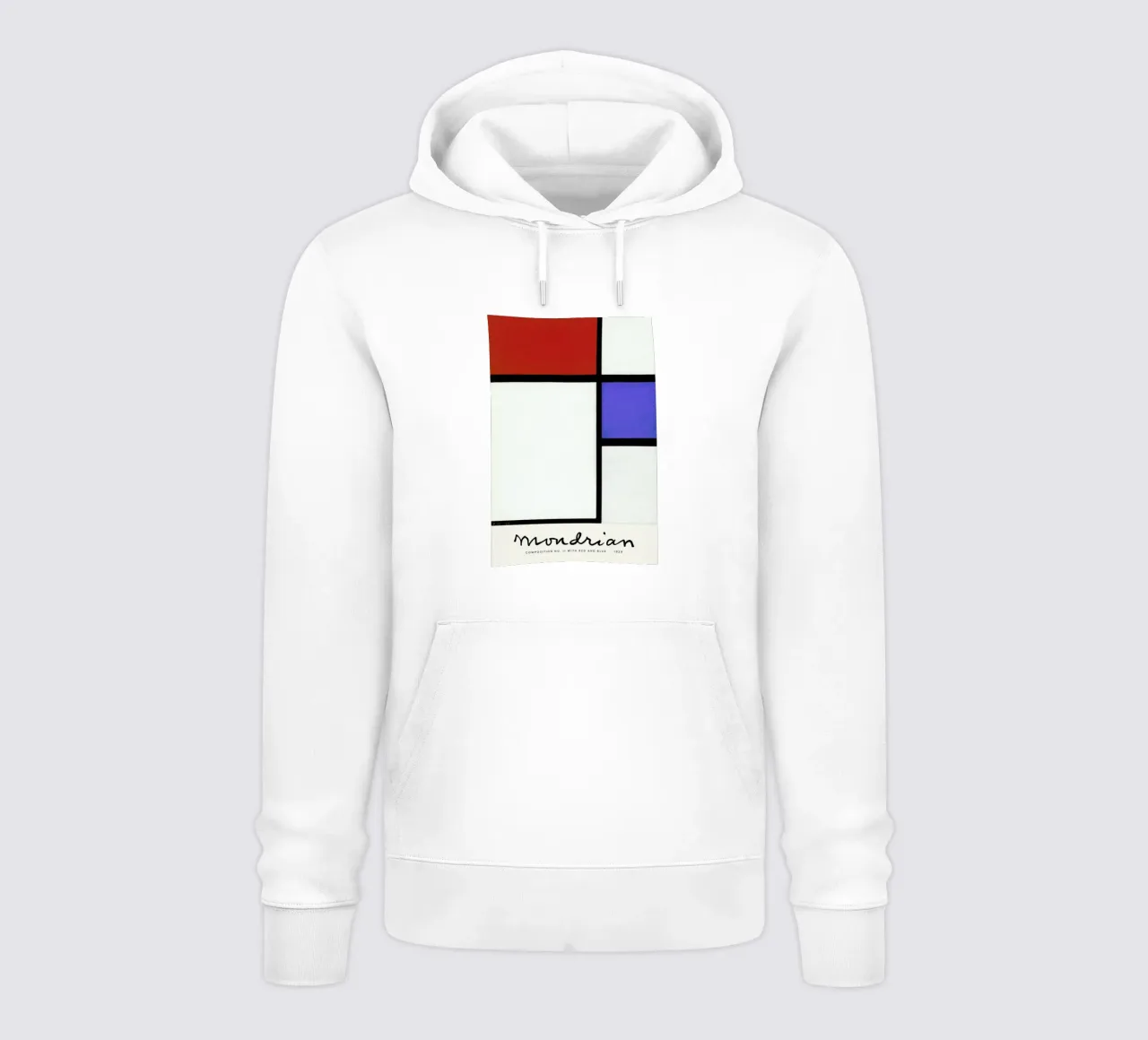 Mondrian – Signed Composition 4 felpa con cappuccio da Vintage by JUNIQE