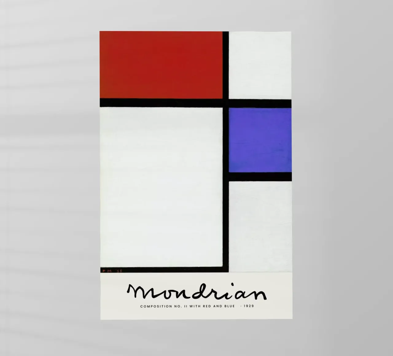 Mondrian – Signed Composition 4 pellicola backlit da Vintage by JUNIQE