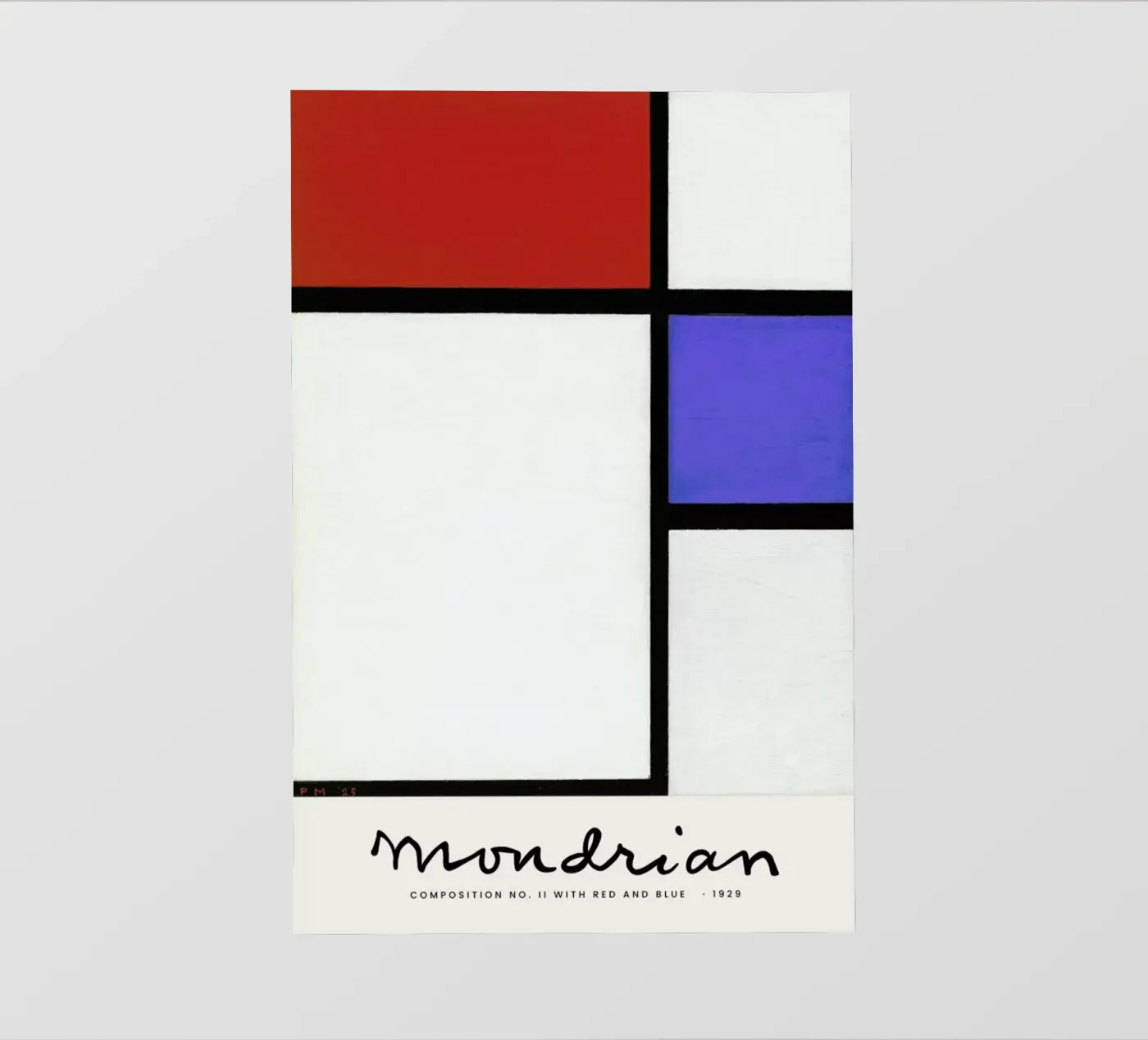 Mondrian – Signed Composition 4 pellicola backlit da Vintage by JUNIQE