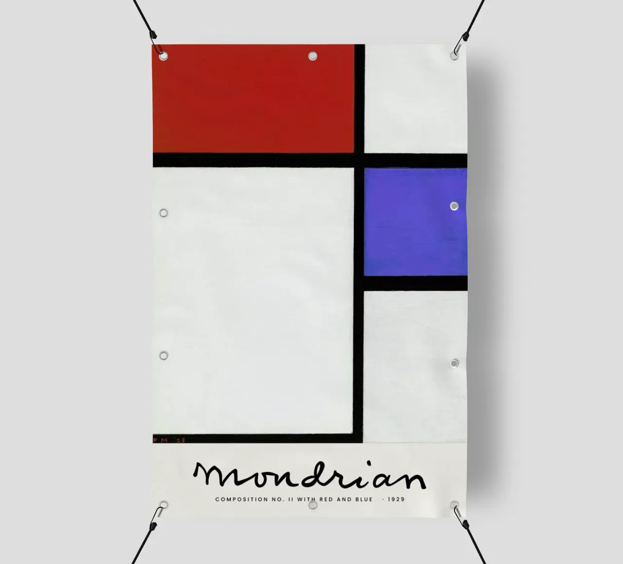 Mondrian – Signed Composition 4 telo in pvc da Vintage by JUNIQE