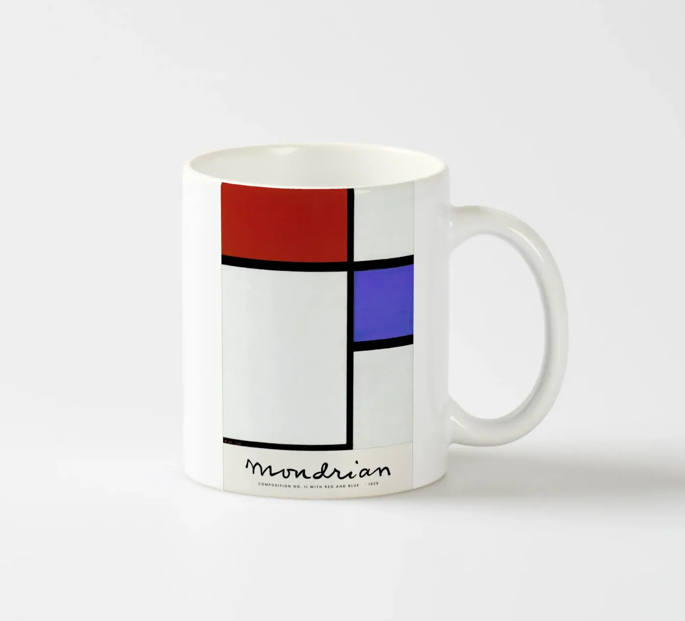 Mondrian – Signed Composition 4 ceramic mug by Vintage by JUNIQE