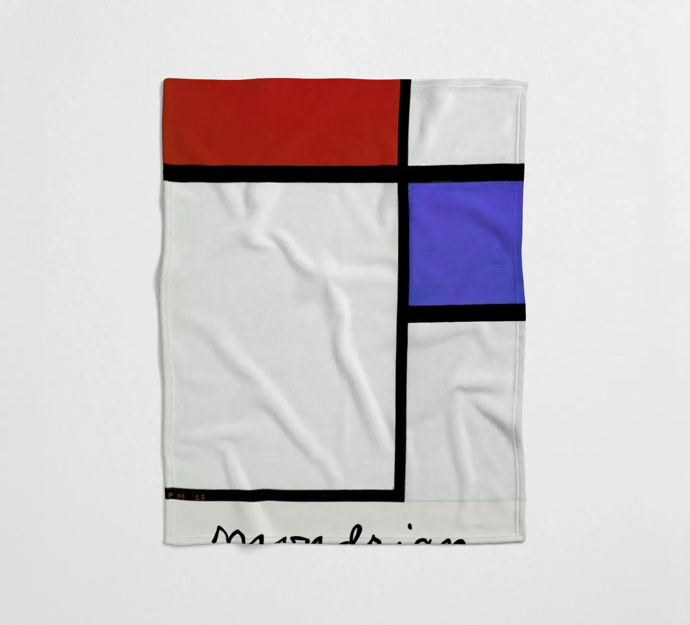 Mondrian – Signed Composition 4 Fleecedecke von Vintage by JUNIQE