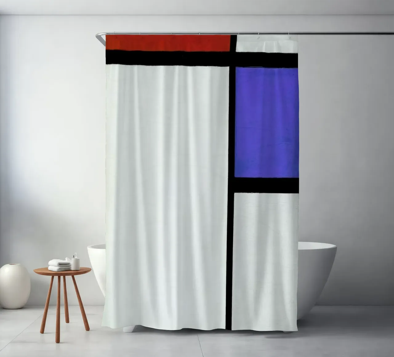 Mondrian – Signed Composition 4 tenda da doccia da Vintage by JUNIQE